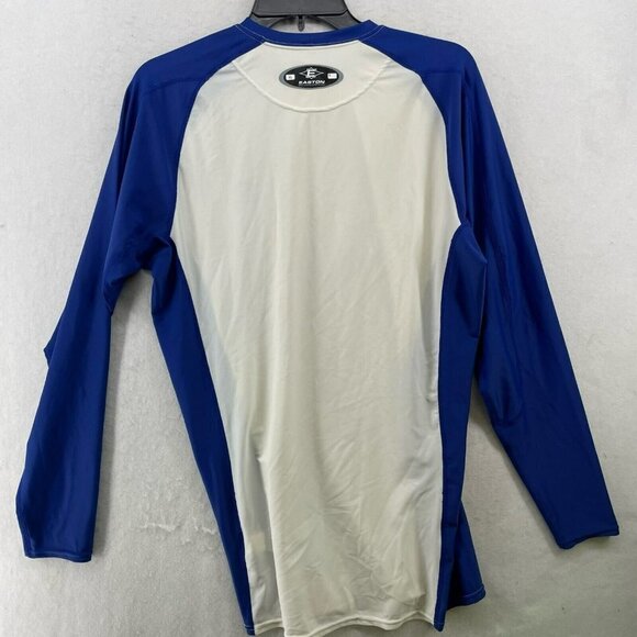 Easton Power Surge Shirt Men Sz XL White Blue Colorblock High Performance Fitted - Picture 3 of 13